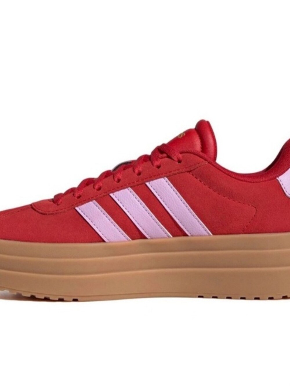 adidas 9.5 Women’s Scarlet VL Court Bold with Lilac - Picture 3 of 7